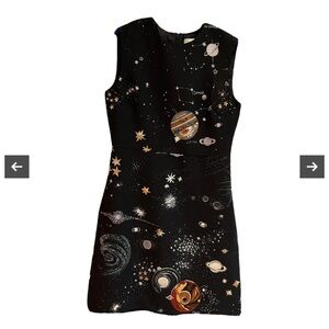 VALENTINO SPACE PRINT DRESS NWT 38 RARE